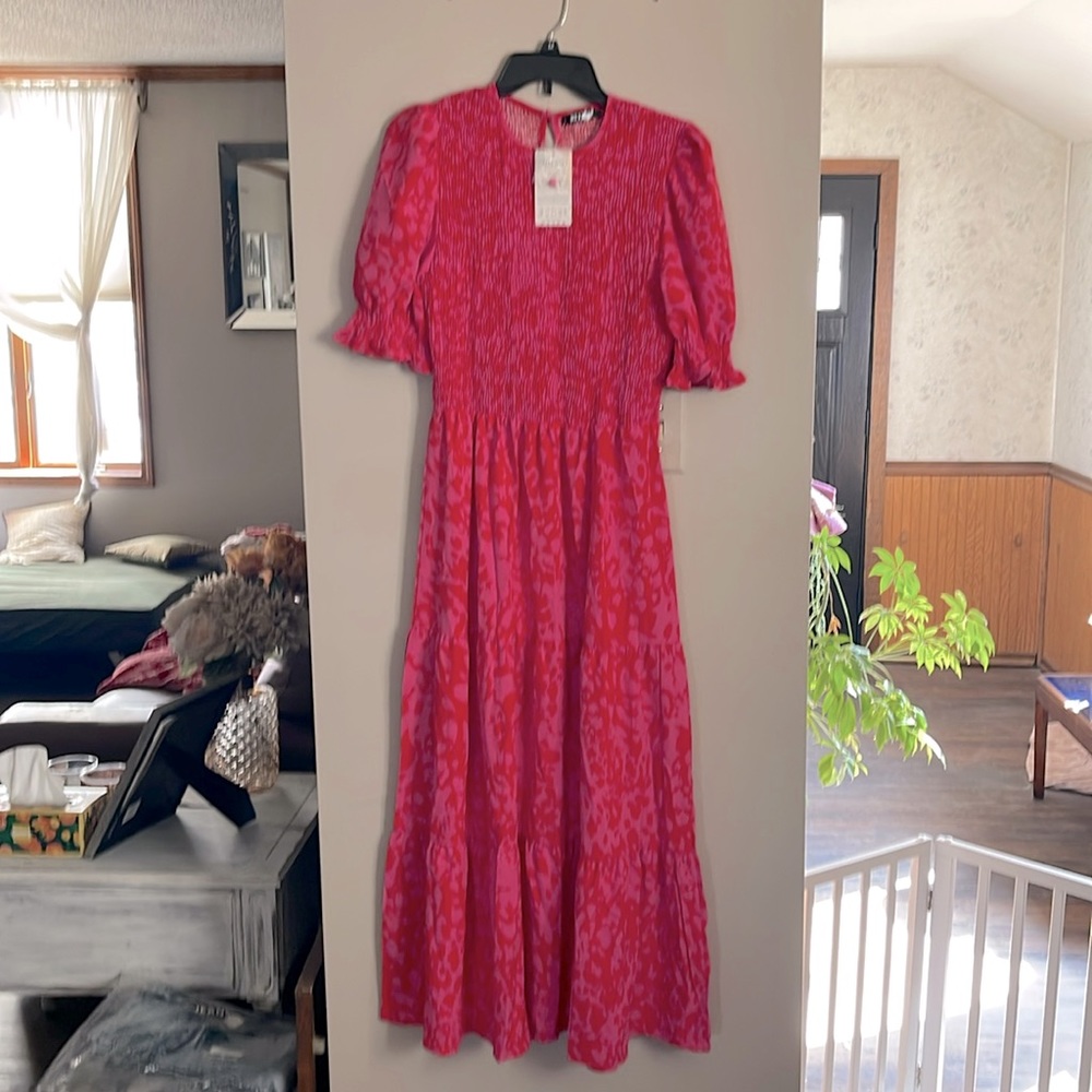 BTFBM Pink and red dress Sz L